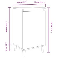 vidaXL Sängbord 2 st sonoma-ek 40x35x70 cm konstruerat trä - Bild 10