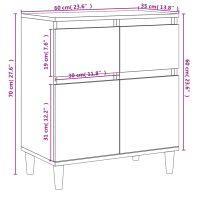 vidaXL Byrå betonggrå 60x35x70 cm konstruerat trä - Bild 10