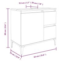 vidaXL Badrumsskåp svart 65x33x60 cm konstruerat trä - Bild 11