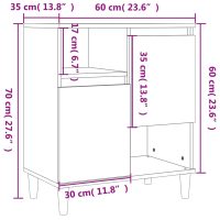 vidaXL Byrå svart 60x35x70 cm konstruerat trä - Bild 10