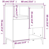 vidaXL Byrå vit 60x35x70 cm konstruerat trä - Bild 10