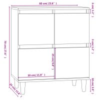 vidaXL Byrå svart 60x35x70 cm konstruerat trä - Bild 10