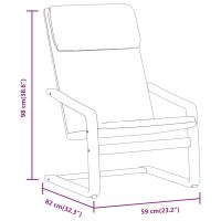 vidaXL Vilstol svart tyg - Bild 9