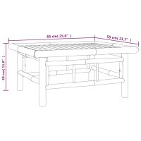 vidaXL Loungegrupp 5 delar gräddvita dynor bambu - Bild 9