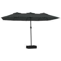 vidaXL Parasoll dubbelt med LED 449x245 cm antracit - Bild 2