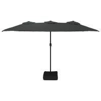 vidaXL Parasoll dubbelt med LED 449x245 cm antracit - Bild 4