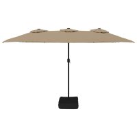 vidaXL Parasoll dubbelt med LED taupe 449x245 cm - Bild 4