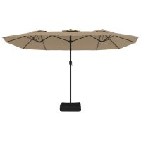 vidaXL Parasoll dubbelt med LED taupe 449x245 cm - Bild 5