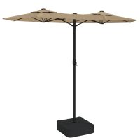 vidaXL Parasoll dubbelt med LED taupe 316x240 cm - Bild 2