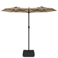 vidaXL Parasoll dubbelt med LED taupe 316x240 cm - Bild 4