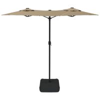 vidaXL Parasoll dubbelt med LED taupe 316x240 cm - Bild 5