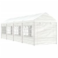 vidaXL Paviljong med tak vit 8,92x2,28x2,69 m polyeten - Bild 2