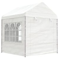 vidaXL Paviljong med tak vit 8,92x2,28x2,69 m polyeten - Bild 3