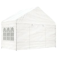 vidaXL Paviljong med tak vit 11,15x4,08x3,22 m polyeten - Bild 3