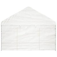 vidaXL Paviljong med tak vit 11,15x4,08x3,22 m polyeten - Bild 4