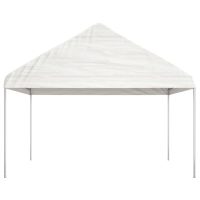 vidaXL Paviljong med tak vit 6,69x4,08x3,22 m polyeten - Bild 3