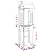 vidaXL Lektorn 52,5x46,5x206,5 cm massivt douglasträ - Bild 8