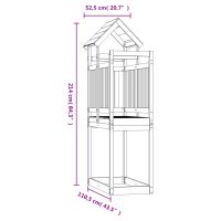 vidaXL Lektorn 52,5x110,5x214 cm impregnerad furu - Bild 8