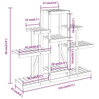 vidaXL Växtställ 110x25x96 cm massivt granträ - Bild 9