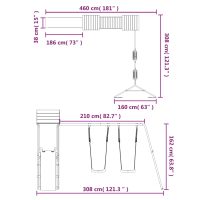 vidaXL Lekplats massiv furu - Bild 11