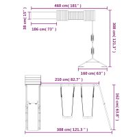 vidaXL Lekplats impregnerad furu - Bild 11