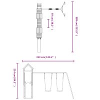 vidaXL Lekplats massiv furu - Bild 11