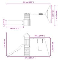 vidaXL Lekplats impregnerad furu - Bild 12