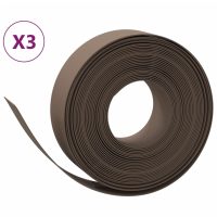 vidaXL Rabattkant brun 3 st 10 m 15 cm polyeten - Bild 2