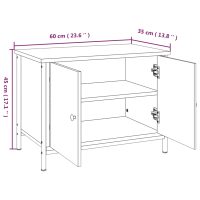 vidaXL Tv-bänk med dörrar rökfärgad ek 60x35x45 cm konstruerat trä - Bild 10