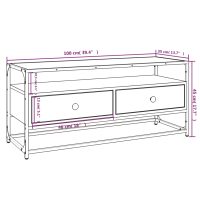 vidaXL Tv-bänk sonoma-ek 100x35x45 cm konstruerat trä - Bild 9