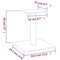 vidaXL Klöspelare med plattform gräddvit 38 cm - Bild 5