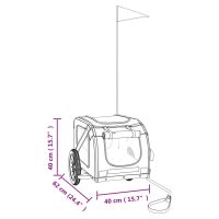 vidaXL Cykelvagn för djur orange och grå oxfordtyg och järn - Bild 11