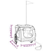 vidaXL Cykelvagn för djur svart oxfordtyg och järn - Bild 11