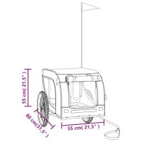 vidaXL Cykelvagn för djur blå och svart oxfordtyg och järn - Bild 11