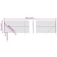 vidaXL Gunnebostängsel antracit 2,2x10 m - Bild 5