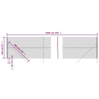 vidaXL Gunnebostängsel silver 2,2x10 m - Bild 5