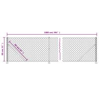 vidaXL Gunnebostängsel med stolpsko silver 0,8x10 m - Bild 6