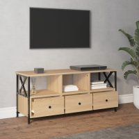 vidaXL Tv-bänk sonoma-ek 102x33x45 cm konstruerat trä & järn - Bild 3