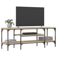 vidaXL Tv-bänk sonoma-ek 121x35x45 cm konstruerat trä & järn - Bild 3