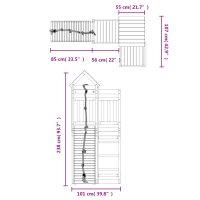 vidaXL Lektorn med klättervägg massiv furu - Bild 9