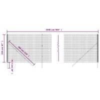 vidaXL Stängsel grön 2,2x25 m galvaniserat stål - Bild 5