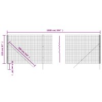 vidaXL Stängsel grön 2,2x10 m galvaniserat stål - Bild 5