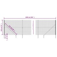 vidaXL Stängsel med markspett grön 1,4x25 m - Bild 5