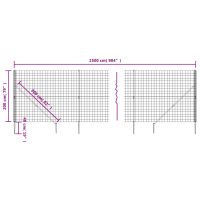 vidaXL Stängsel med markspett grön 2x25 m - Bild 5