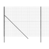 vidaXL Stängsel antracit 1,6x10 m galvaniserat stål - Bild 4