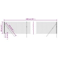 vidaXL Stängsel antracit 1x10 m galvaniserat stål - Bild 5