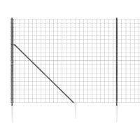 vidaXL Stängsel med markspett antracit 1,6x25 m - Bild 4