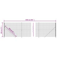 vidaXL Stängsel med stolpsko antracit 2x25 m - Bild 6