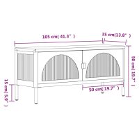 vidaXL Tv-bänk svart 105x35x50 cm glas och stål - Bild 11