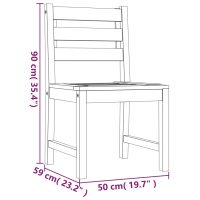 vidaXL Trädgårdsstolar 6 st massiv teak - Bild 8